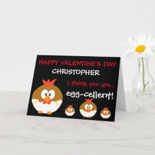 Carte Funny Personnalisé Poulets Valentines Jour
