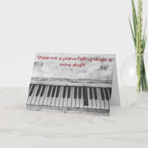 Carte Funny Piano Joke Anniversaire