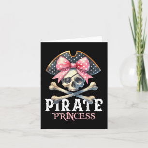 Carte Funny Pirate Princesse Coquette Bow Halloween Cost