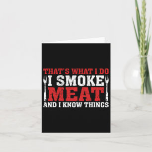 Carte Funny Pitmaster - I Smoke Meat Bbq Smoker Grill
