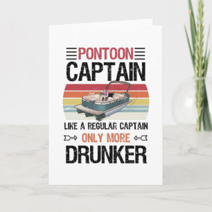 Carte Funny Pontoon Capitaine Pontooning Cadeau