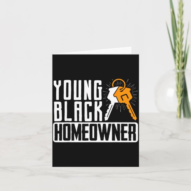 Carte Funny Proud New House Young Black Homeowner Housew (Devant)