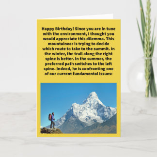Carte Funny Pun Climb It Change Joyeux Anniversaire