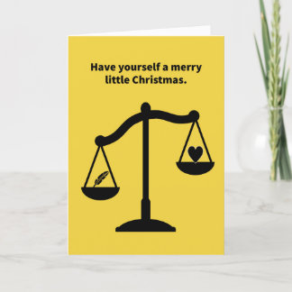 Carte Funny Pun Coeur plus clair qu'un Noël de plume