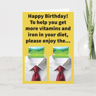 Carte Funny Pun Collared Green Joyeux Anniversaire