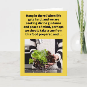 Carte Funny Pun Lettuce Spray Encouragement