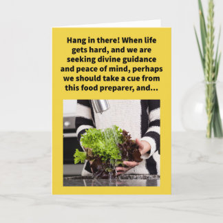 Carte Funny Pun Lettuce Spray Encouragement