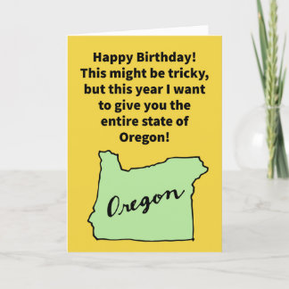 Carte Funny Pun Oregon Donor Joyeux Anniversaire