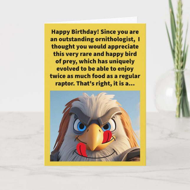 Carte Funny Pun Pair a Grin Falcon Joyeux anniversaire (Devant)