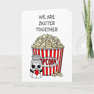 Carte Funny Pun Popcorn   Saint Valentin