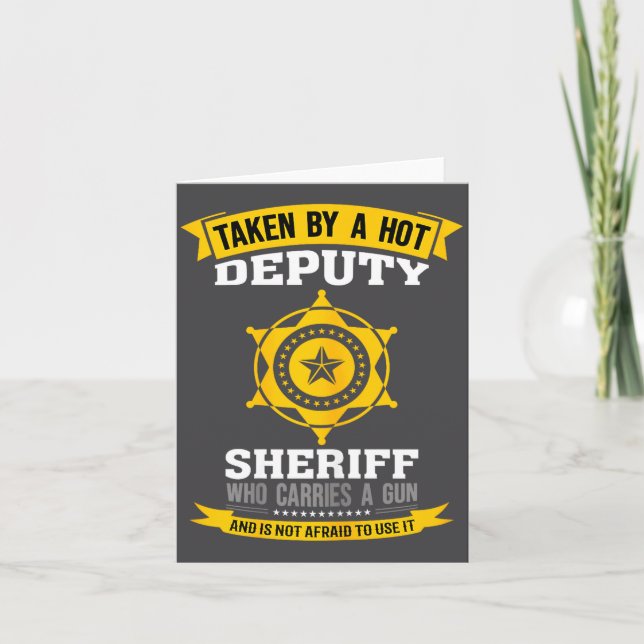 Carte Funny Quote Deputy Sheriff Wife  (Devant)