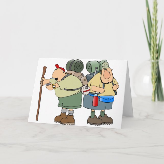 Carte Funny Randonneurs Outdoor Adventure Camping Humour (Devant)