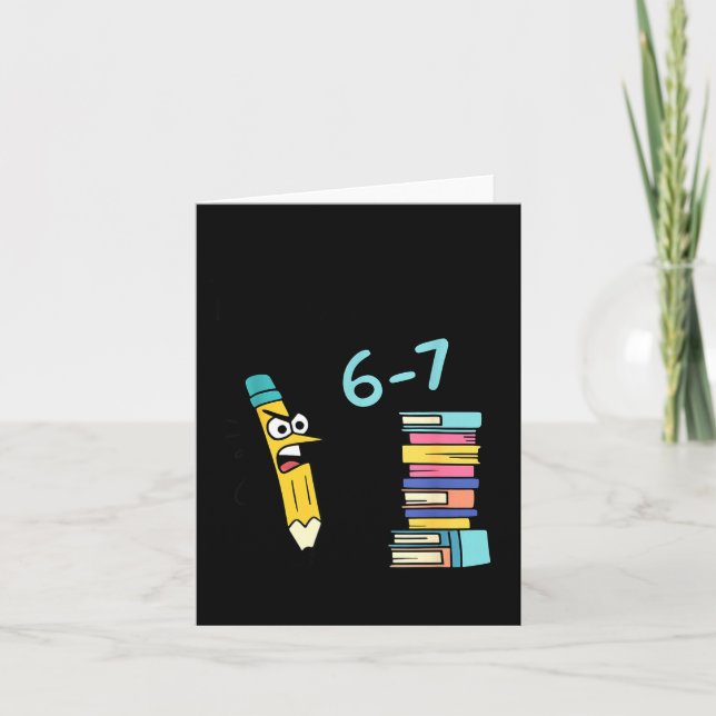 Carte Funny Reading Six Seven Meme Book Lover 67 Teacher (Devant)