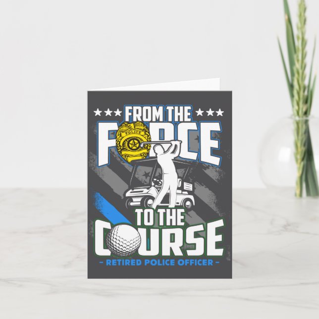 Carte Funny Retired Lice Officer Golf Retirement Gift  (Devant)