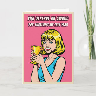 Carte Funny Retro Pop Art Teacher Appreciation Card
