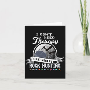 Carte Funny Rock Chasse Thérapie Géologie Minéral Collec