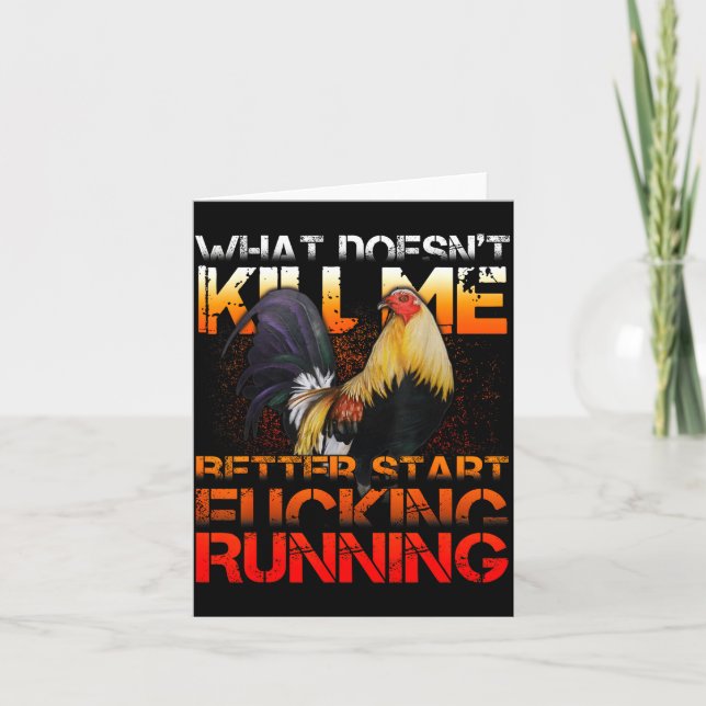 Carte Funny Rooster Fight  (Devant)