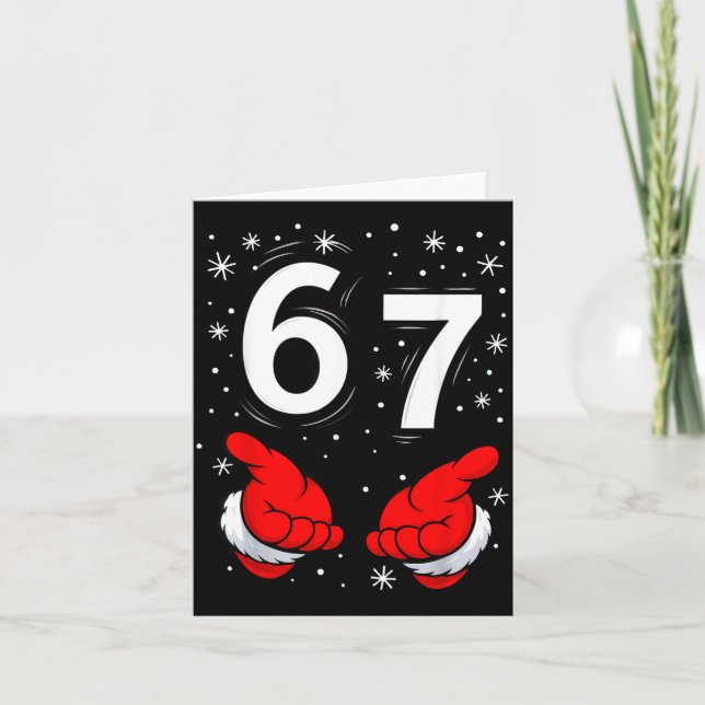 Carte Funny Santa 6 7 Meme Six Seven Christmas 67 Italia (Devant)