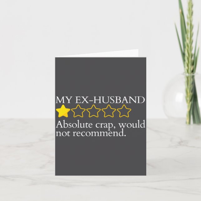 Carte Funny Saying My Ex-husband Very Bad Would Not Reco (Devant)