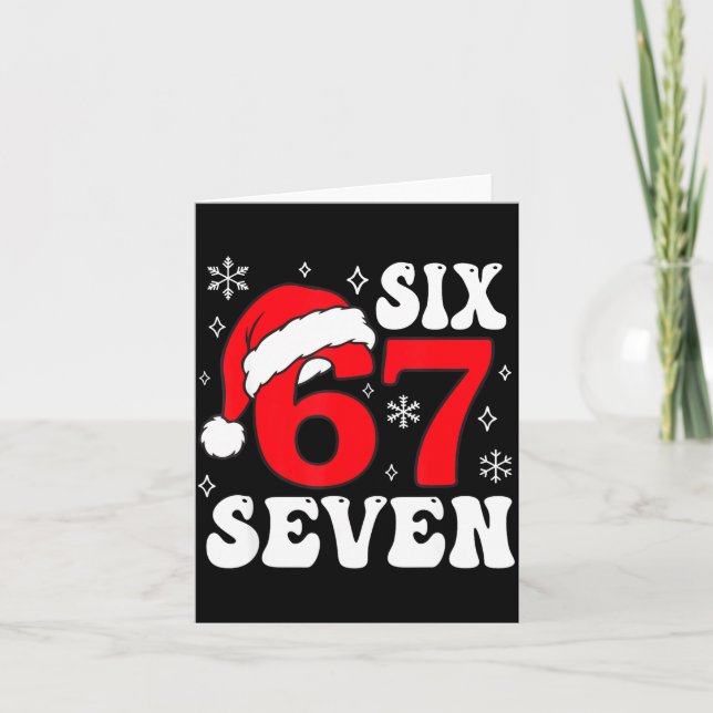 Carte Funny Saying Six Seven Christmas 67 Meme Xmas Boys (Devant)