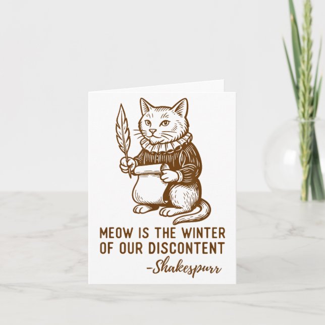 Carte Funny Shakespeare Quote Cat Shakespurr  (Devant)