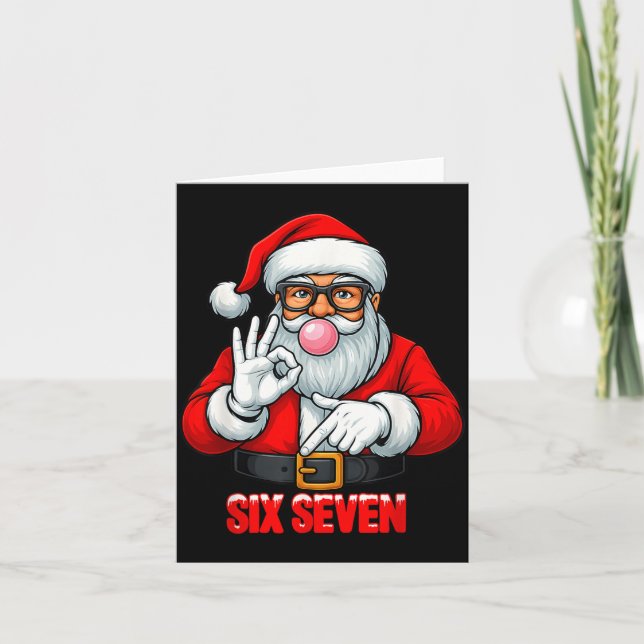Carte Funny Six Seven 6 7 Meme Santa Christmas Shirt Men (Devant)