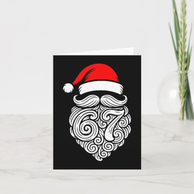 Carte Funny Six Seven 6 7 Meme Santa Christmas Shirt Men (Devant)