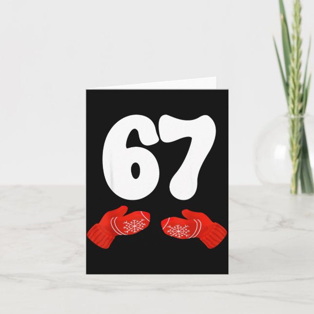 Carte Funny Six Seven Christmas Pajamas Meme Gen Alpha 6 (Devant)