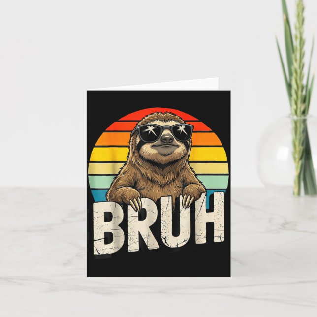Carte Funny Sloth Graphic Meme Lover Bruh Sloth Lovers  (Devant)