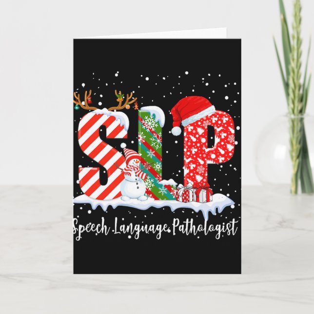 Carte Funny Slp Speech Language Pathologist Santa Christ (Devant)