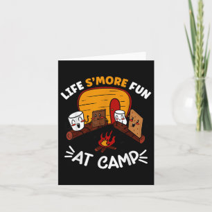 Carte Funny Smores Camping feu de camp Marshmallow Life