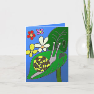 Carte Funny Snail modifiable