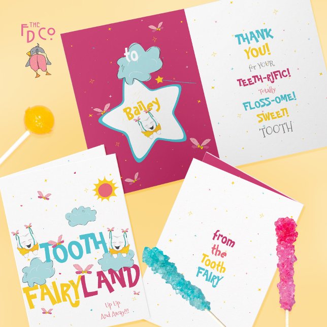 Carte Funny Sparkly Magique Tooth Merci de fée (Créateur téléchargé)