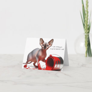 Carte Funny Sphynx Valentine Card