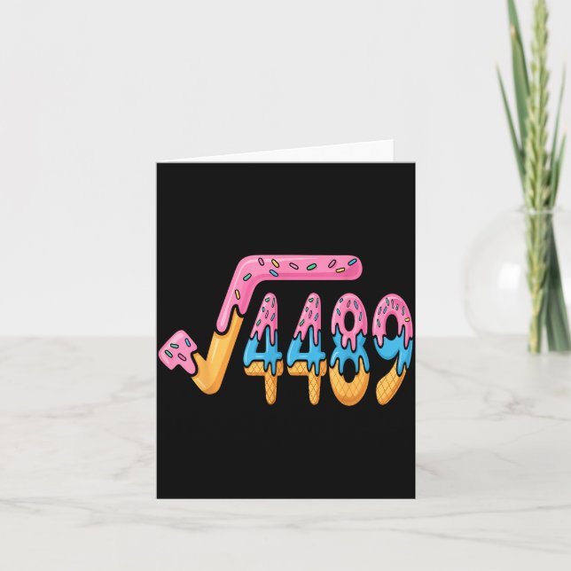 Carte Funny Square Root 4489 Funny 67 Math Ice Cream Mem (Devant)