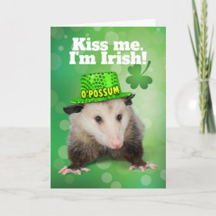 Carte Funny St. Patrick's Day Irish O'Possum