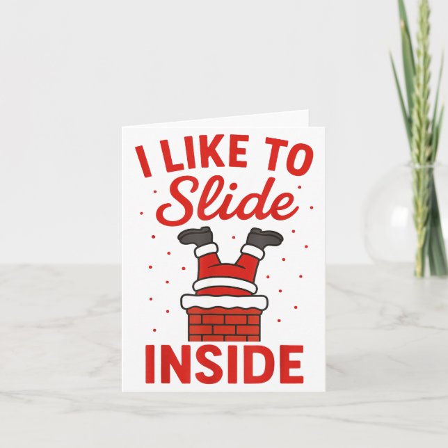 Carte Funny Suggestive I Like To Slide Inside Quote Coup (Devant)
