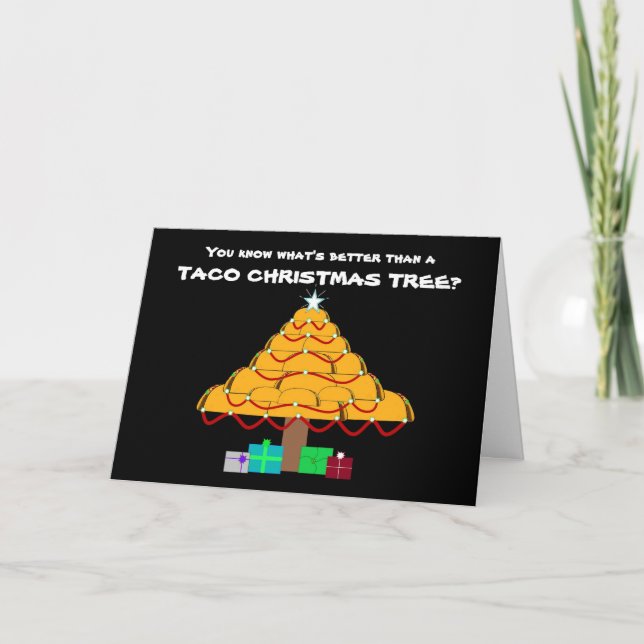 Carte Funny Taco Christmas Tree (Devant)