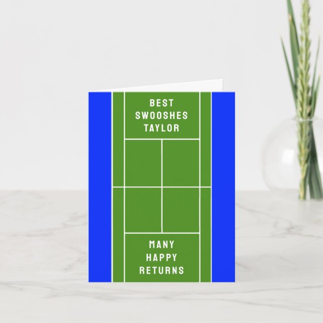 Carte Funny Tennis Anniversaire (Devant)