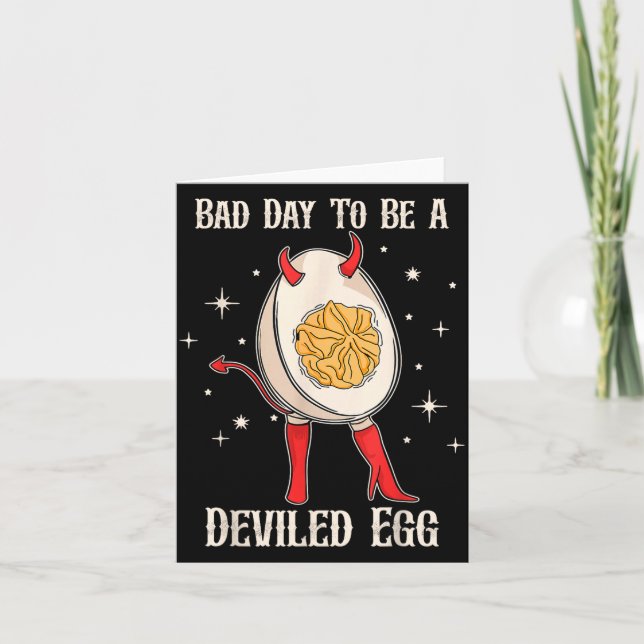 Carte Funny Thanksgiving Dinner Bad Day To Be A Deviled  (Devant)