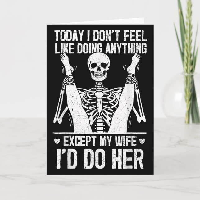 Carte Funny Today I Don't Feel Like Doing Anything Excep (Devant)