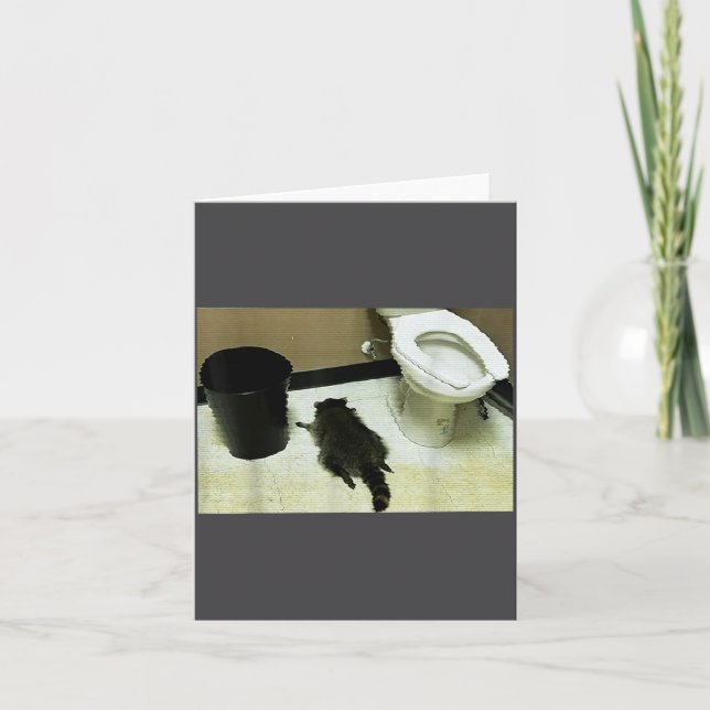 Carte Funny Trashed Panda Drunk Racoon  (Devant)