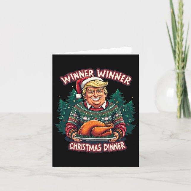 Carte Funny Trump Gagnant de l'Humour de Noël Christma (Devant)