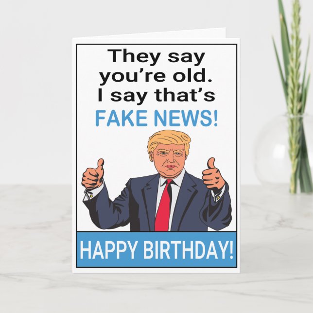 Carte Funny Trump Joyeux anniversaire (Devant)