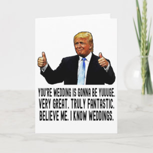 Carte Funny Trump Mariage Card, Funny Mariage Card