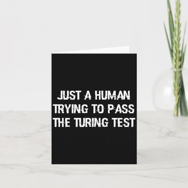 Carte Funny Turing Test Ai Geek Gift For Coder &amp; Ner (Devant)