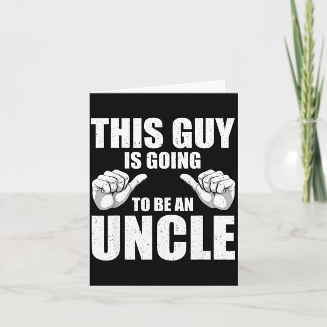 Carte Funny Uncle Design For Uncle Men First Time Uncle  (Devant)