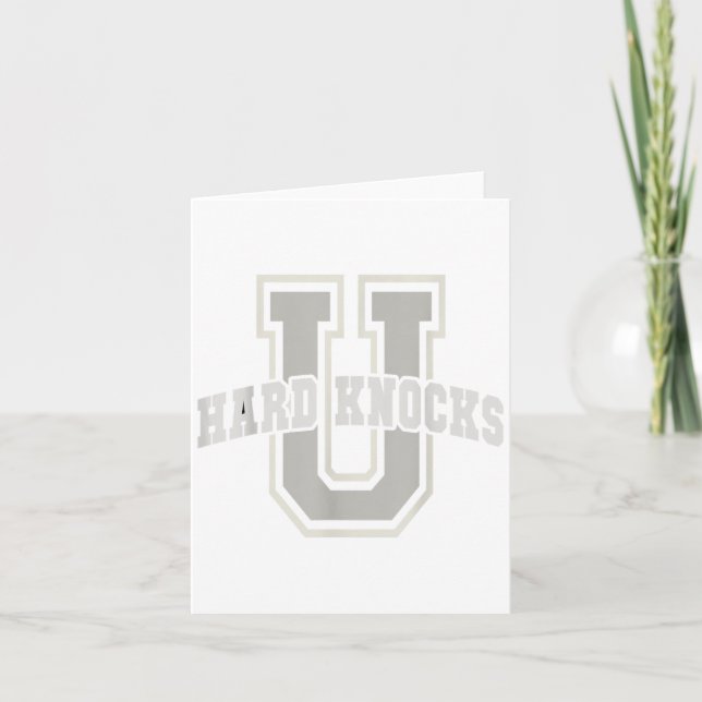 Carte Funny University Of Hard Knocks Affirmation Colleg (Devant)