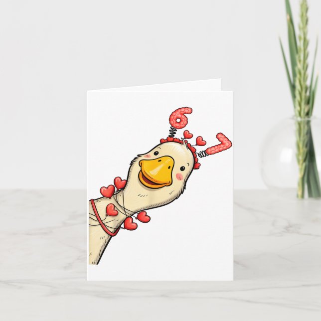Carte Funny Valentine Goose 6 7 Six Seven Meme Matching  (Devant)