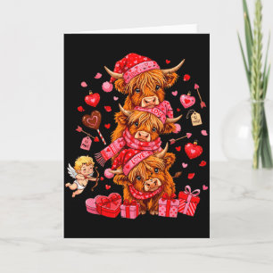 Carte Funny Valentine Highland Cow amoureux Xoxo Sois à 